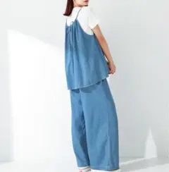 アーバンリサーチサニーレーベル　デニムキャミ×パンツセットアップ