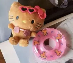 日焼けキティ　ハローキティ　ぬいぐるみ　キーホルダー