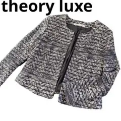 theory luxe ノーカラー ツイード ジャケット Mサイズ