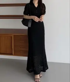 カットレースポロワンピース（ペチワンピースセット）