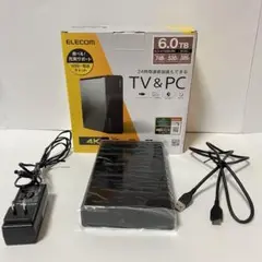 ELECOM エレコム　HDD 6TB ELD-HTV060UBK