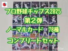 プロ野球チップス2025 第2弾 78種 ノーマル系カードコンプリートセット