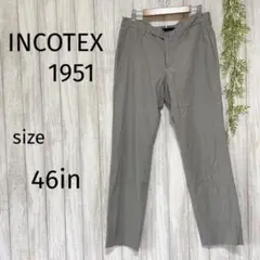 INCOTEX 1951 インコテック スラックス 薄手 チェック 夏用 L