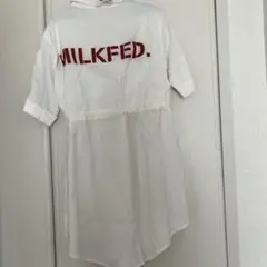 MILK FED シャツ　ワンピース　ホワイト