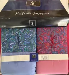 Yves Saint Laurent ペイズリーダウンケット2点セット　未使用品