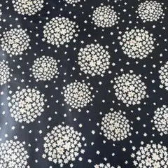 ④ラミネート生地　あじさい柄　ネイビー