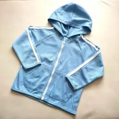 【未使用に近い】 西松屋 フード付き メッシュパーカー ライトブルー 95