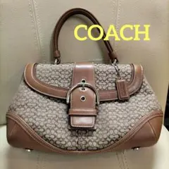 COACH ハンドバッグ ワンハンドル シグネチャー ベージュ