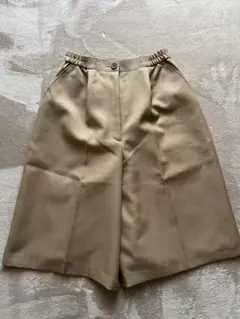事務服にも！ベージュ キュロット Mサイズ ウエストゴム
