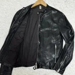 TAGLIATORE シングルライダースジャケット パンチングレザー ラムレザー 973_231127_01.jpg