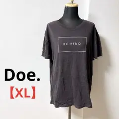 Doe. 【XL】BE KIND ダークグレー Tシャツ カジュアル ストリート