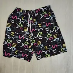 琉球風婆(Lサイズ)カラフル文字プリント ショートパンツ