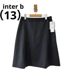 0446 inter bインタービーレディーススーツスカート13号大きいサイズ黒
