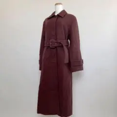 ●美品◆ビューティアンドユース◆ベルト付き♡メルトンステンカラーロングコート