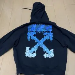 【値下げ可】OFF WHITE BLUE MARKER パーカー