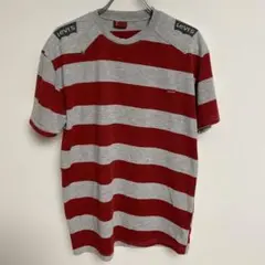 Levi's RED TABリーバイス 赤 グレー ボーダー 半袖Tシャツ　XL