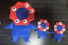折り紙キャラクター ミャクミャク風