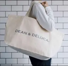 【未使用】DEAN & DELUCA ビッグトートバッグ　キャンバス　ナチュラル
