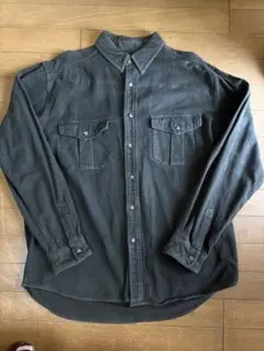 Eddie Bauer ダークグリーンネルシャツ M