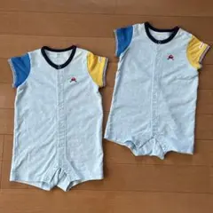 双子用ミキハウスロンパース70