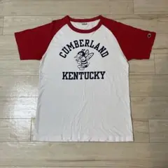 チャンピオン　ラグランTシャツ　　レッド×ホワイト×ネイビー