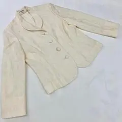 Chalet Blanc ジャカードジャケット オフホワイト ダブルボタン 11