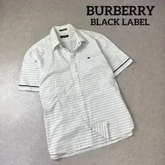 BURBERRY BLACK LABEL シアサッカー 半袖 シャツ 3