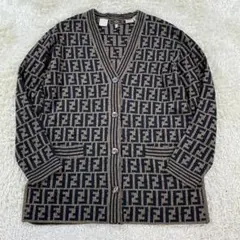 FENDI フェンディ カーディガン ロゴ ズッキーノ スリット ズッカ
