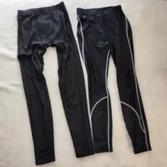 トレーニングスパッツ 2点セット Mサイズ ブラック