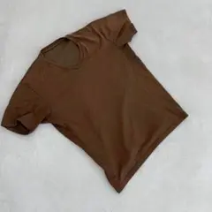 無地 Tシャツ 茶色 Vネック 半袖 コットン メンズ シンプル カジュアル
