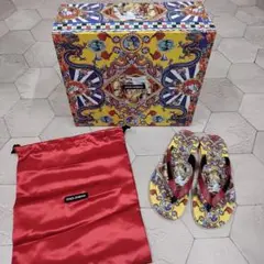【美品】Dolce & Gabbana サンダル イエロー/レッド　サイズ41