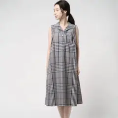 フレッドペリー/FRED PERRY☆チェック柄 ノースリーブ シャツワンピース