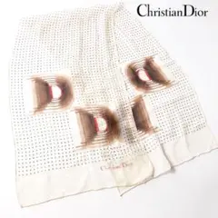 dior クリスチャン ディオール ロゴ ドット柄 スカーフ ストール小物 総柄