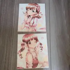 アイドルマスターシンデレラガールズ　佐久間まゆ＆緒方智絵里色紙二枚セット