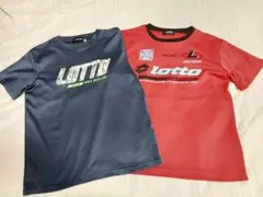 Lotto レッド・ネイビー　Tシャツ2点セット 160 (used)