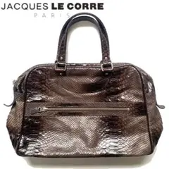 JACQUES LE CORRE ジャックルコー パイソン型押し トートバッグ
