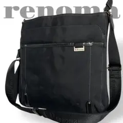 美品　レノマ　ショルダーバッグ　斜め掛け　ブラック　黒　U.P.renoma