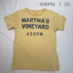 45RPM 半袖Tシャツ　薄マスタード　1（S）