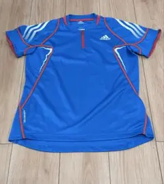 adidas CLIMACOOL 青 ショートスリーブウェア UK12