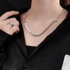 新品☆安心のメルカリ便☆韓国☆ ファッション ☆ シルバーパール ☆ オルチャン