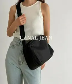 美品 CANAL JEAN ショルダーバッグ ブラック ナイロン