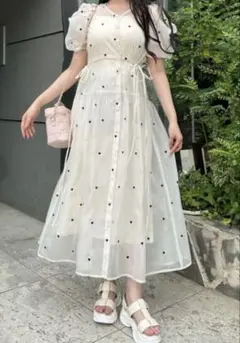 OLIVE des OLIVE ハート刺繍羽織ワンピース