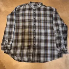 オンブレチェック ブラウン フランネルシャツ xxl 90s-00s ARROW