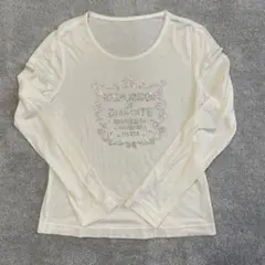 【キャラオクルス】　ビジュー付き長袖Tシャツ/M