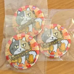 Cats,Beer,and Music缶バッチ3個セット
