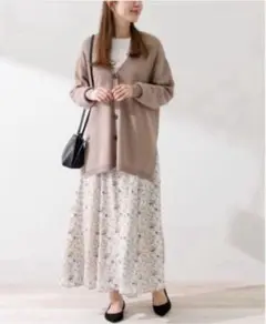 ★美品 アーバンリサーチ ペイントフラワープリントスカート
