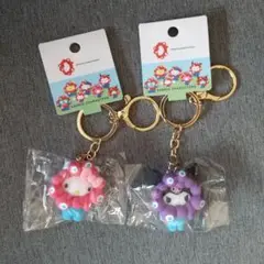 ミャクミャク サンリオ 立体キーホルダー 2個セット クロミ ハローキティ