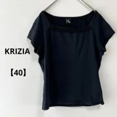 KRIZIA 【40】ネイビー 半袖Tシャツ 山陽商会　オフィスカジュアル