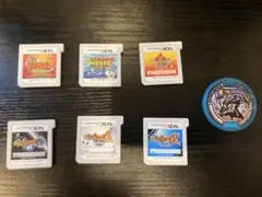 3DS 妖怪ウォッチカセット 6本セット&からくりベンケイメダル