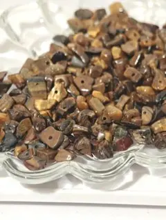 タイガーアイ さざれ石 穴あり ルース石 62g